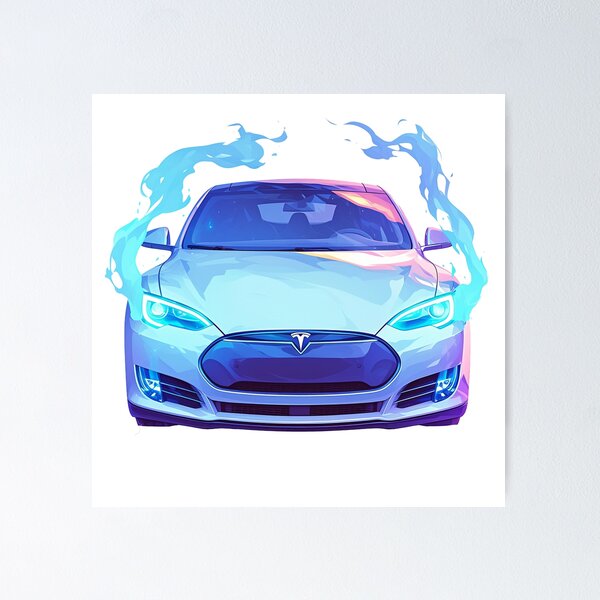 Item preview, White Scary Tesla designed and sold by kahida.