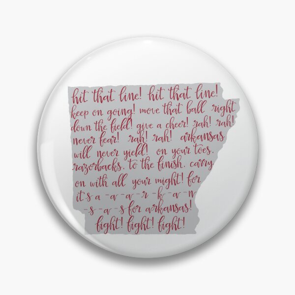 Item preview, Arkansas Fight Song - Red on Gray designed and sold by Spike The Punch Design Co..