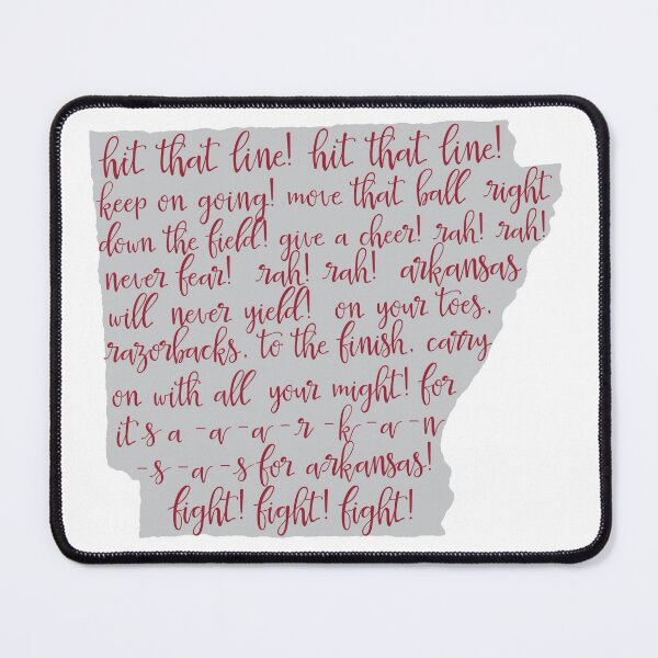 Item preview, Arkansas Fight Song - Red on Gray designed and sold by Spike The Punch Design Co..