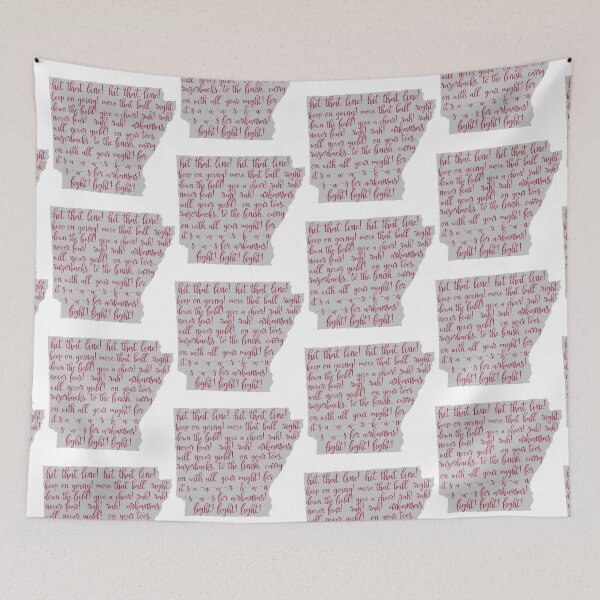 Item preview, Arkansas Fight Song - Red on Gray designed and sold by Spike The Punch Design Co..