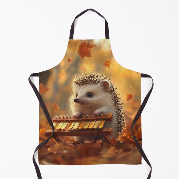 Item preview, Cute Hedgehog Playing Xylophone in Autumn Forest designed and sold by Kriengsaktalek.