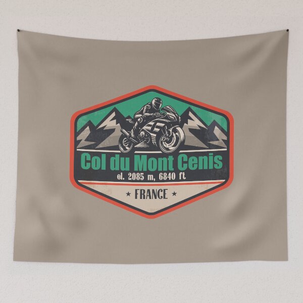 Item preview, Col du Mont Cenis France Motorcycling Mountain Design designed and sold by CynthiaGraphics.