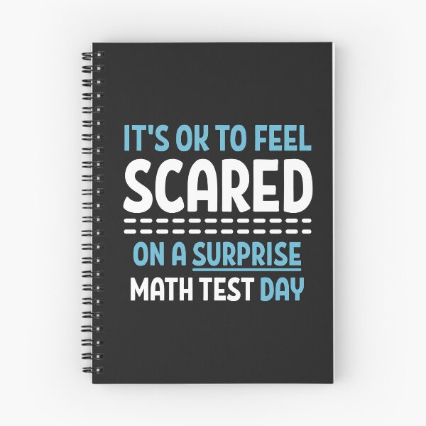 Item preview, Its ok to feel scared Math test day funny designed and sold by Think4Prints.