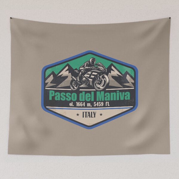 Item preview, Passo del Maniva Italy Motorcycling Mountain Design designed and sold by CynthiaGraphics.