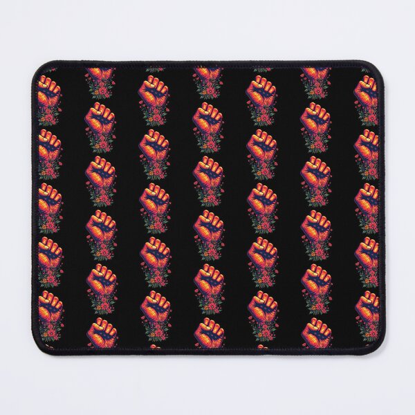 Item preview, Raised Fist with Colorful Flowers designed and sold by artwaves.