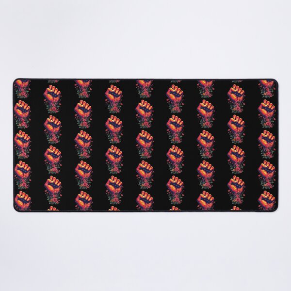 Item preview, Raised Fist with Colorful Flowers designed and sold by artwaves.
