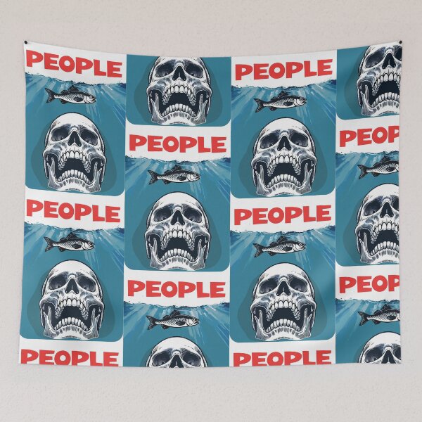 Item preview, People - enemy - fish - skull designed and sold by portokalis.