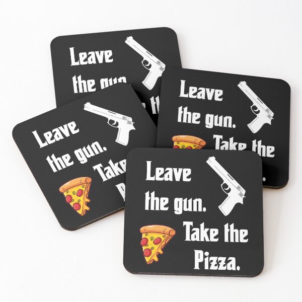 Item preview, Leave the gun, take the pizza, funny godfather parody designed and sold by Merchattack.