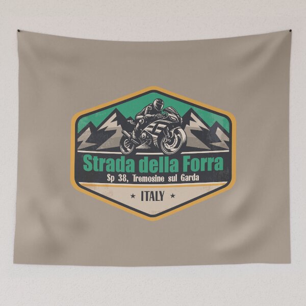 Item preview, Strada della Forra Italy Motorcycling Mountain Design designed and sold by CynthiaGraphics.