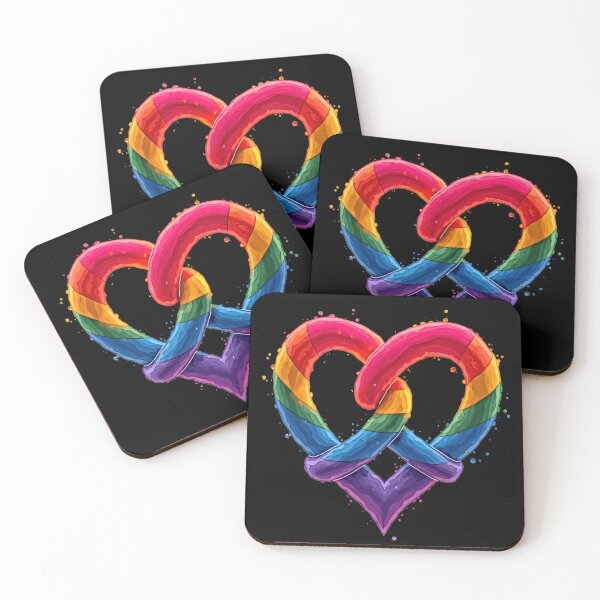 Item preview, Heart-shaped rainbow intertwined ropes designed and sold by artwaves.