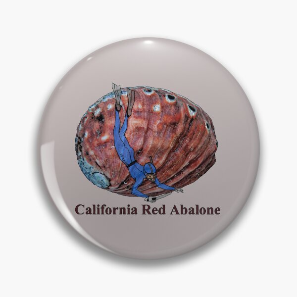 Item preview, Vintage Red Abalone Shell with a Freediving Diver URM designed and sold by urmaddad.