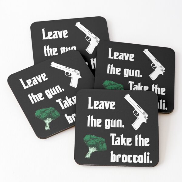 Item preview, Leave the gun, take the broccoli, funny godfather parody designed and sold by Merchattack.