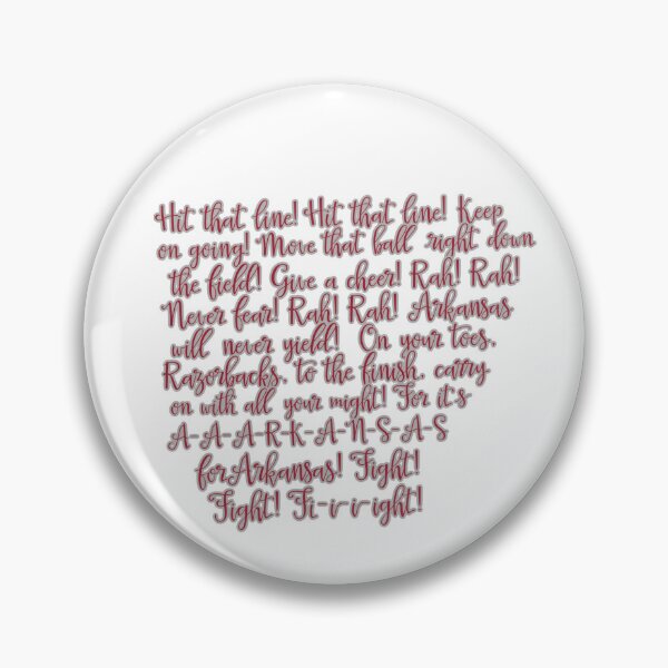 Item preview, Arkansas Fight Song - Red on White designed and sold by Spike The Punch Design Co..
