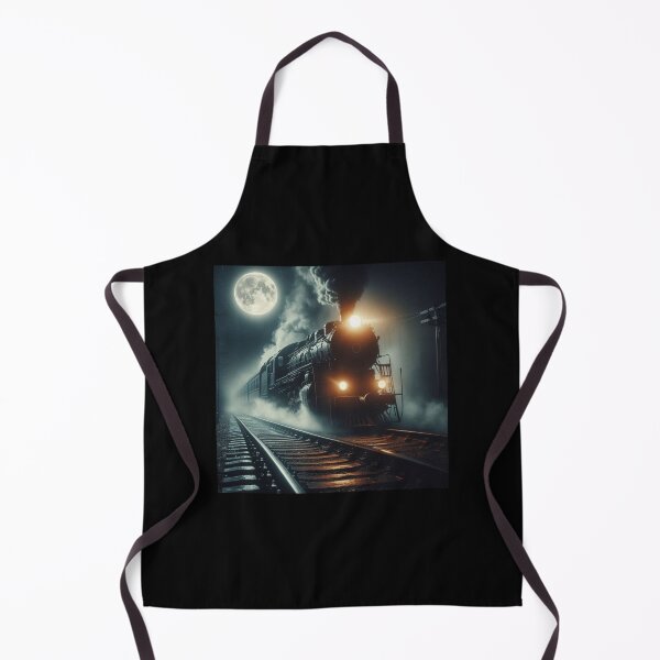 Item preview, Midnight on the Orient Express, train, trains, Halloween, full moon, locomotives,vintage trains, mysterious, unique, train art, images of trains, pictures of trans, spooky, night designed and sold by Halifaxartguy.