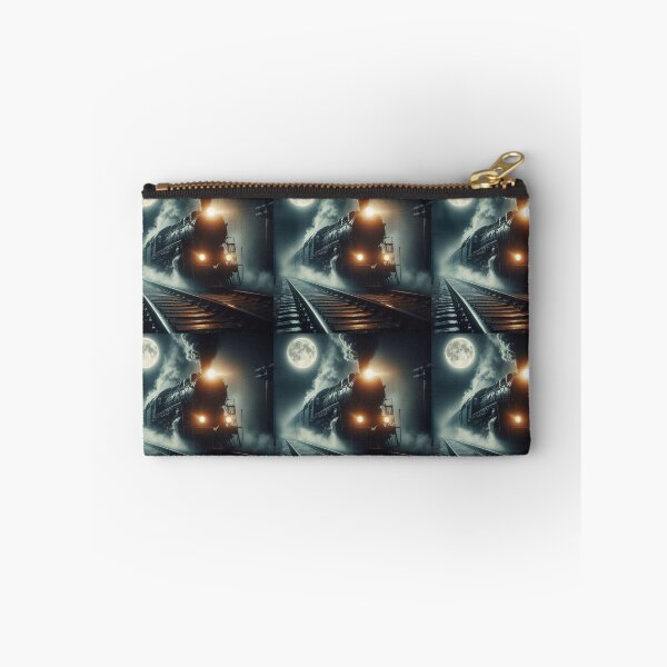 Item preview, Midnight on the Orient Express, train, trains, Halloween, full moon, locomotives,vintage trains, mysterious, unique, train art, images of trains, pictures of trans, spooky, night designed and sold by Halifaxartguy.