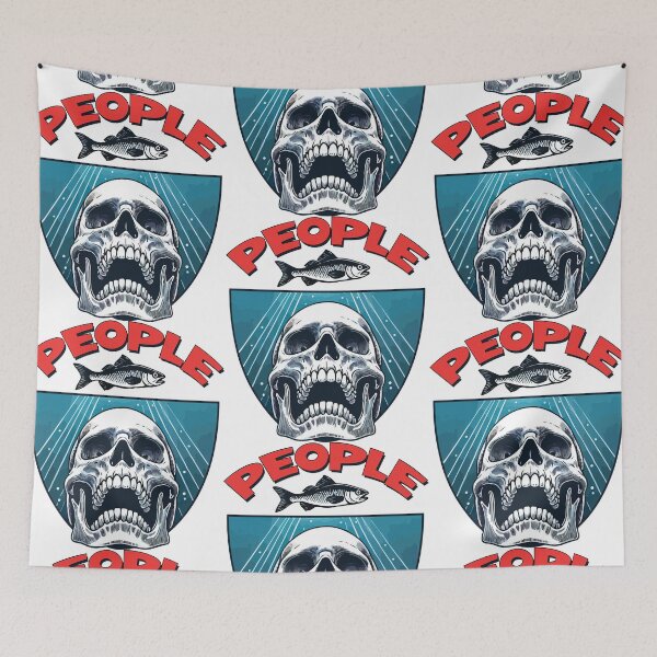 Item preview, People - enemy - fish - skull designed and sold by portokalis.