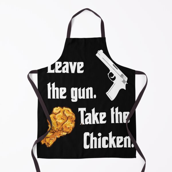 Artikelvorschau, Lass die Waffe liegen und nimm das Huhn, lustige Pate-Parodie entworfen und verkauft von Merchattack.