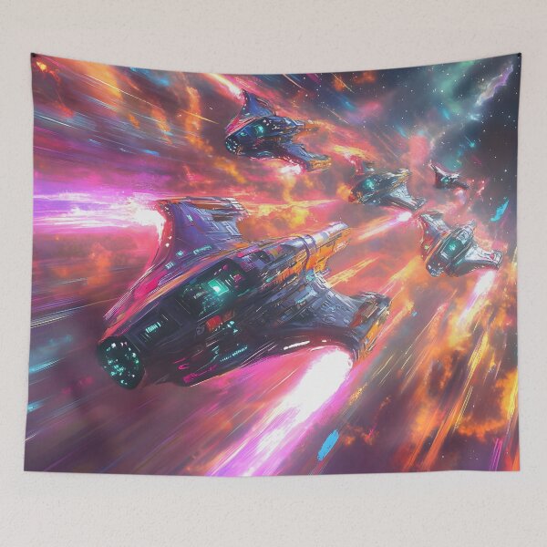 Item preview, Electric Void: Cybergoth Fleet in Overdrive designed and sold by AI-Only Creations.