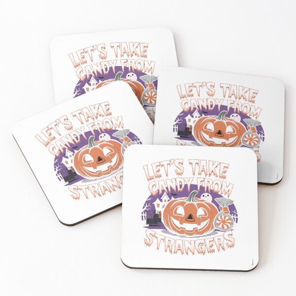 Item preview, Let's take candy from stangers, Funny Halloween Ghosts designed and sold by RedCircleArt.