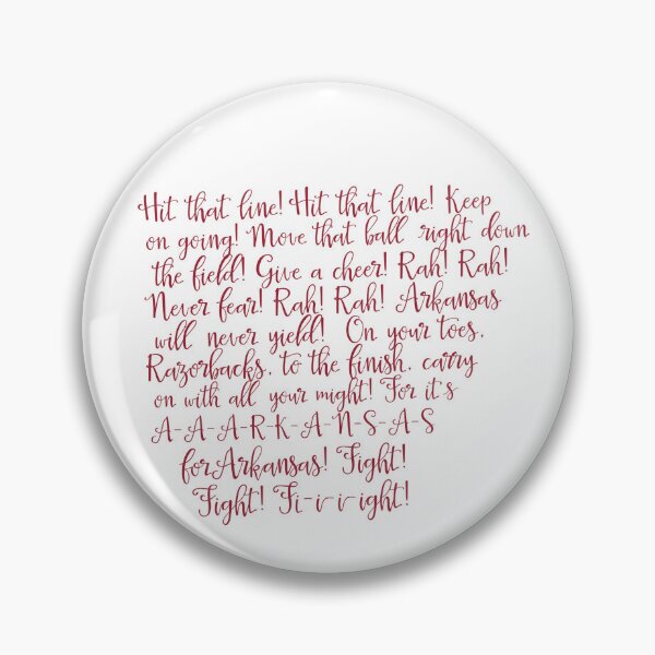 Item preview, Arkansas Fight Song - Red on White designed and sold by Spike The Punch Design Co..