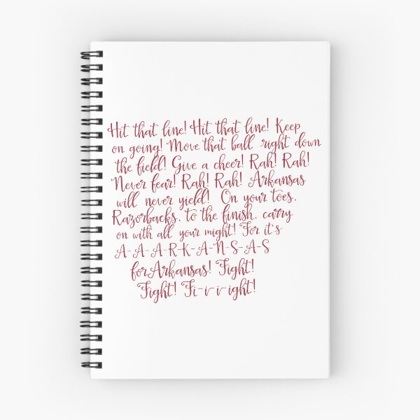 Item preview, Arkansas Fight Song - Red on White designed and sold by Spike The Punch Design Co..