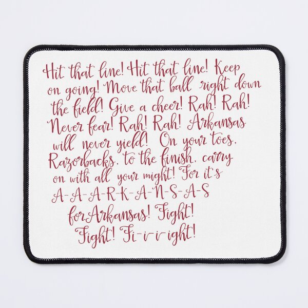 Item preview, Arkansas Fight Song - Red on White designed and sold by Spike The Punch Design Co..