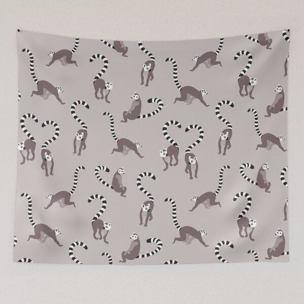 Item preview, Lemur Love gray designed and sold by kasumidesign.