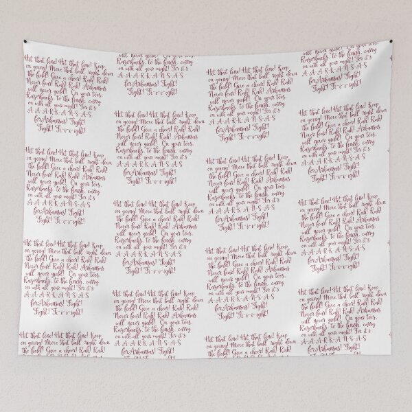 Item preview, Arkansas Fight Song - Red on White designed and sold by Spike The Punch Design Co..