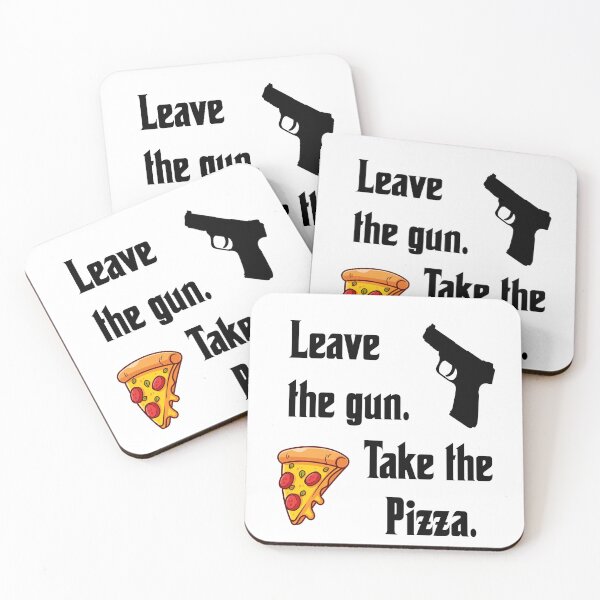 Item preview, Leave the gun, take the pizza, funny godfather parody designed and sold by Merchattack.