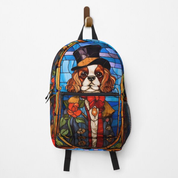 Item preview, Aristocratic Cavalier King Charles Spaniel in Stained Glass Style designed and sold by Cute-Cuddles.