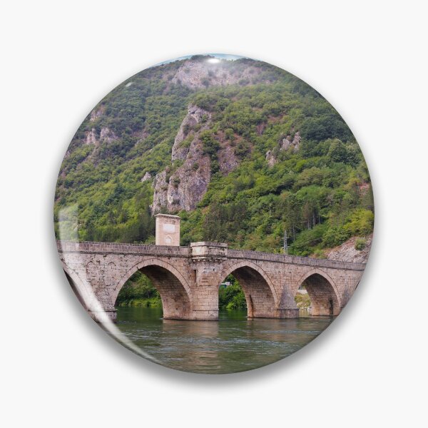 Item preview, Old stone bridge on Drina river in Visegrad Bosnia,landscape designed and sold by goceris.
