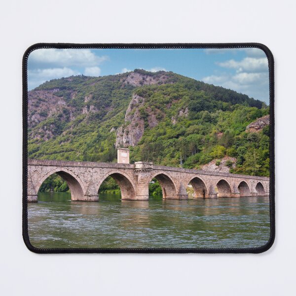 Item preview, Old stone bridge on Drina river in Visegrad Bosnia,landscape designed and sold by goceris.