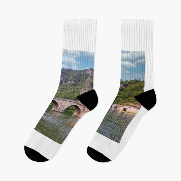 Item preview, Old stone bridge on Drina river in Visegrad Bosnia,landscape designed and sold by goceris.