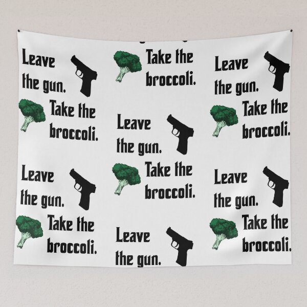 Item preview, Leave the gun, take the broccoli, funny godfather parody designed and sold by Merchattack.