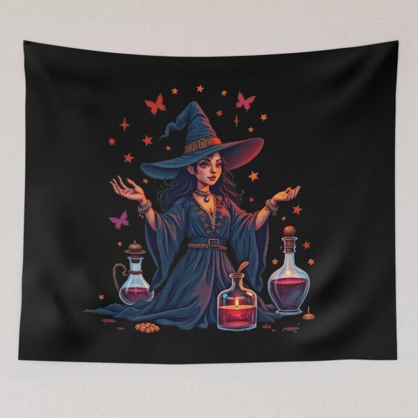 Item preview, Witch Casting Spell with Enchanting Aura designed and sold by artwaves.