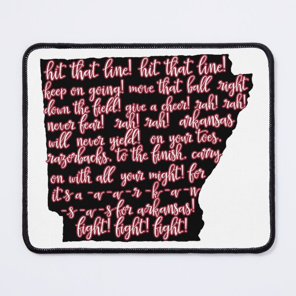 Item preview, Arkansas Fight Song - Red on Black designed and sold by Spike The Punch Design Co..
