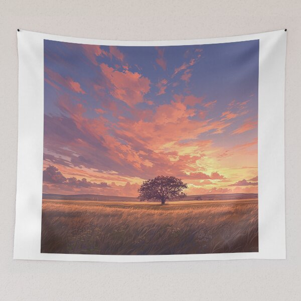 Item preview, Lone Tree Silhouette in Sunset Glow designed and sold by Christian Weiss.