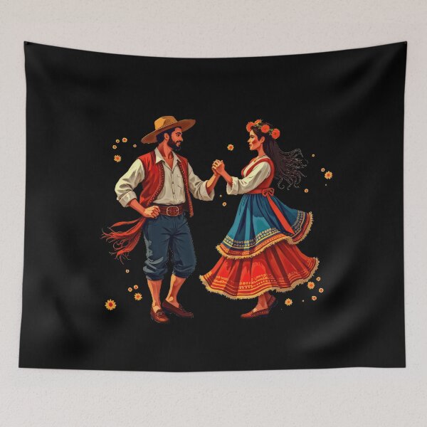 Item preview, Catalan Folk Dance in Traditional Costume designed and sold by artwaves.