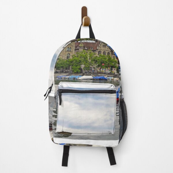 Item preview, Zurich view from the river Limmat with the view of St. Peter and Fraumunster church clock towers. designed and sold by goceris.