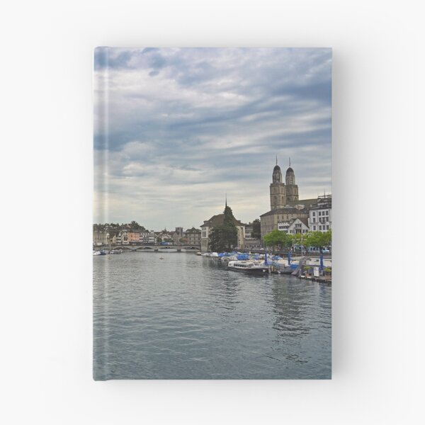 Item preview, Zurich old town view from the river area with the view of Grossmunster,Fraumunster and St.Peter church clock towers.  designed and sold by goceris.