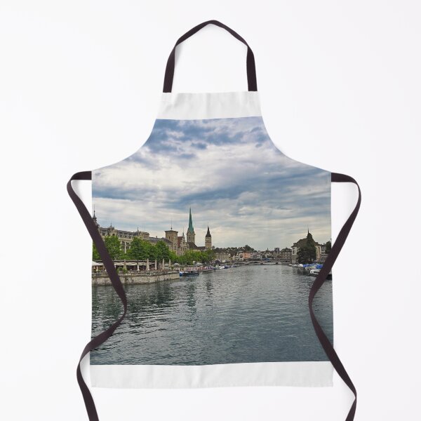 Item preview, Zurich old town view from the river area with the view of Grossmunster,Fraumunster and St.Peter church clock towers. designed and sold by goceris.