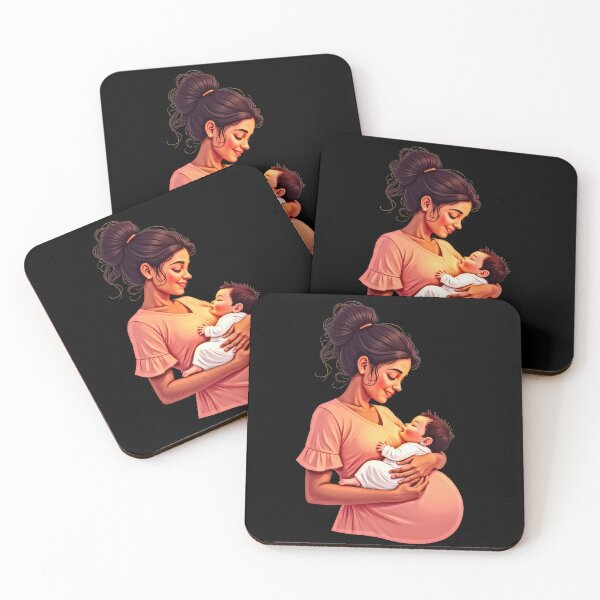 Item preview, Mother Cradling Newborn in Loving Embrace designed and sold by artwaves.
