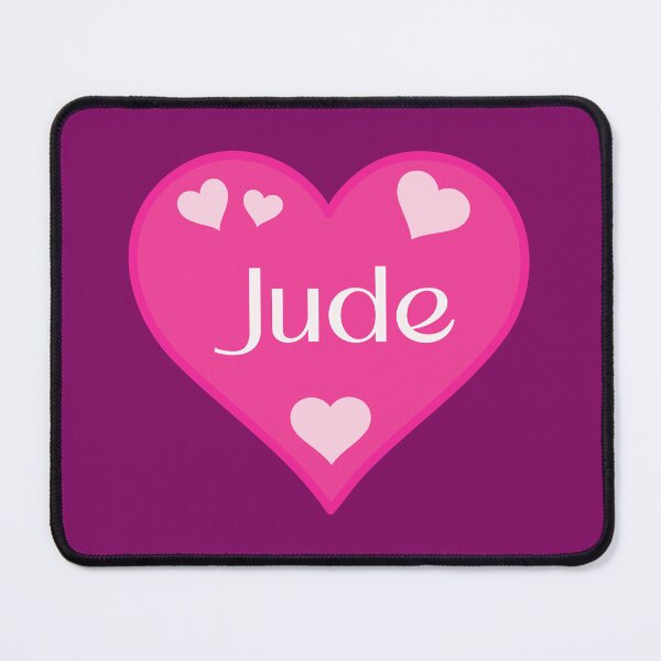 Item preview, Jude Name Pink Heart  designed and sold by Jeallan Designs.