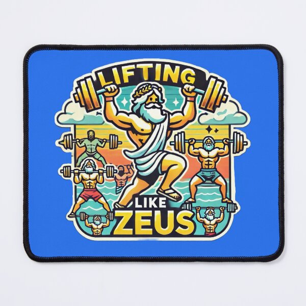 Item preview, “Olympian Gods’ Gym – Lifting Like Zeus” designed and sold by CreationbyNiki.