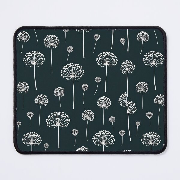 Item preview, Seed pods giant hogweed pattern dark grey white illustration minimal plant gift  designed and sold by cheekylorns.
