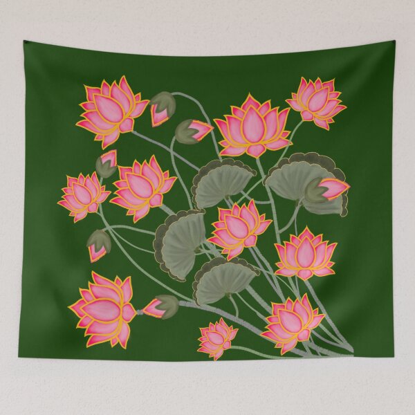 Item preview, Pichwai Art/Painting - Lotus for House Warming/Indian Marriage/Wedding  designed and sold by ShreecreatE.