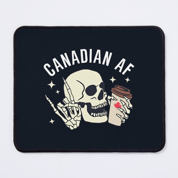 Item preview, Canada Day Skeleton Canadian AF Funny Skeleton Coffee designed and sold by HowToCanadian.