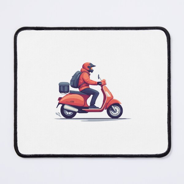 Item preview, Minimalistic Delivery boy on a scooter designed and sold by Sketch-Shack.