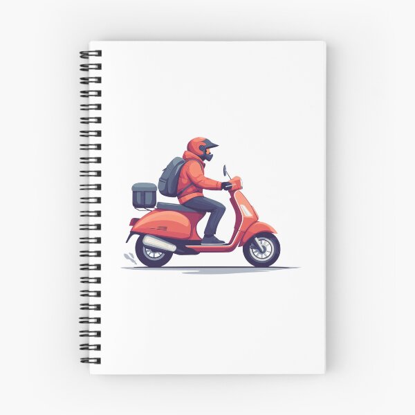 Item preview, Minimalistic Delivery boy on a scooter designed and sold by Sketch-Shack.