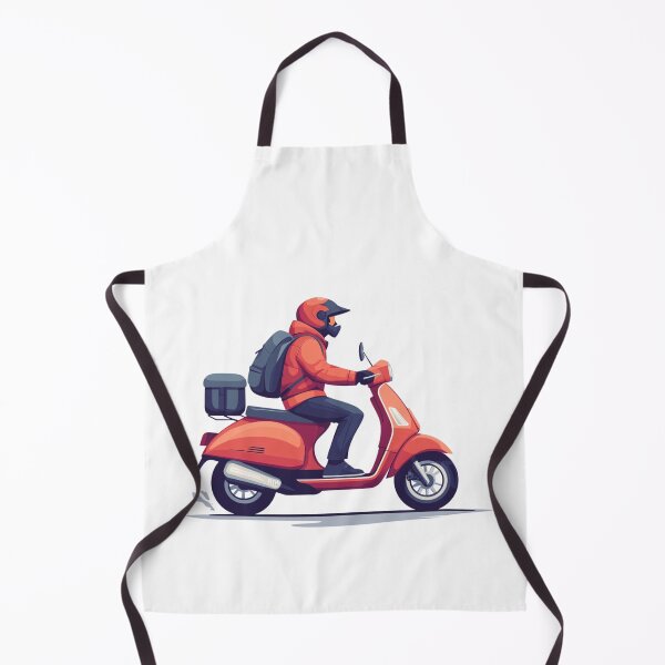 Item preview, Minimalistic Delivery boy on a scooter designed and sold by Sketch-Shack.